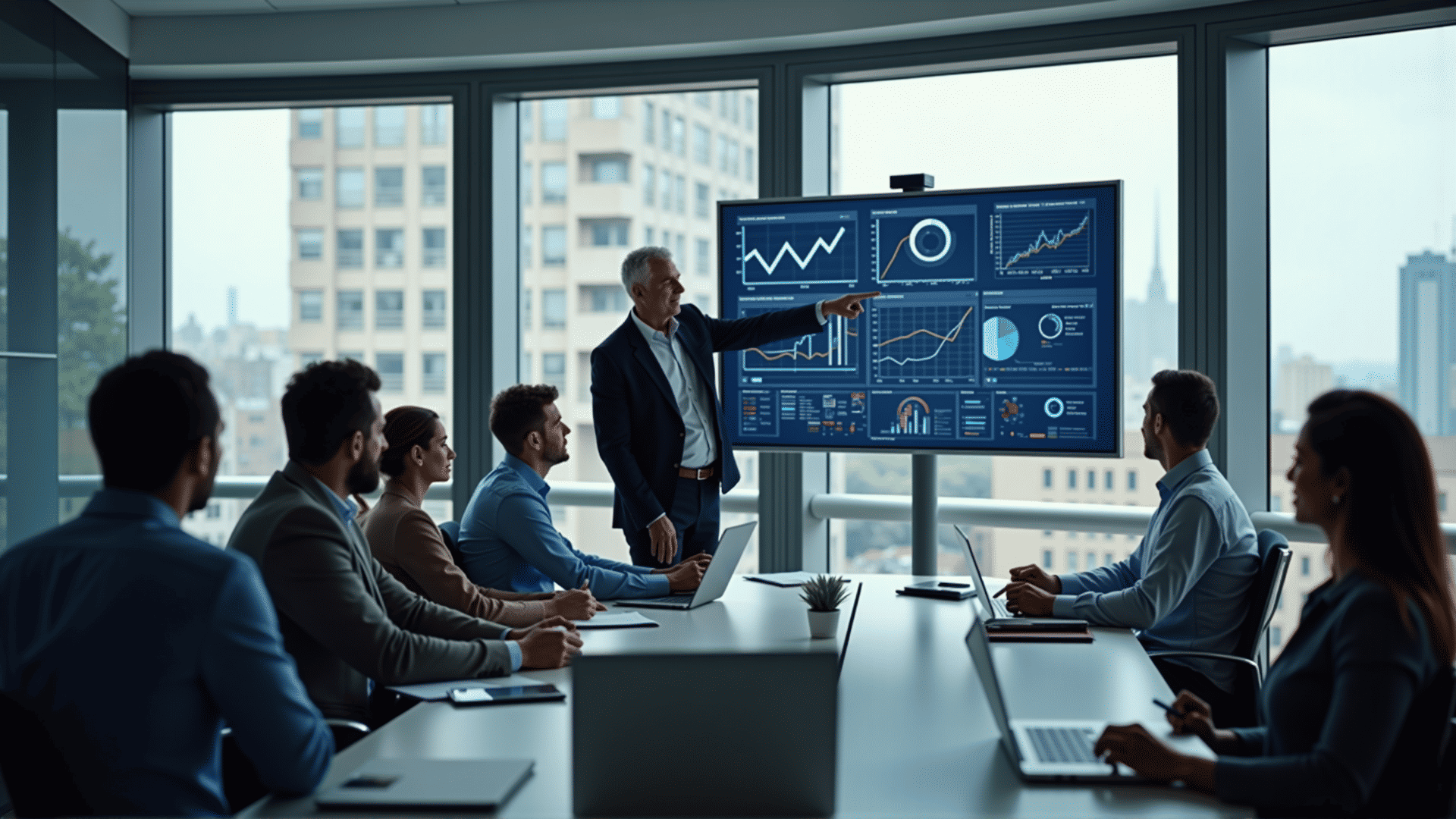 Data analyst presenting analytics